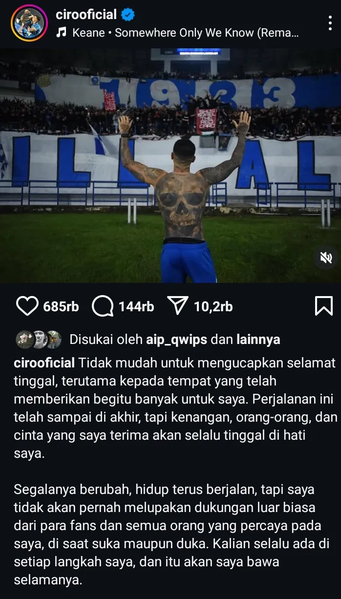 Manajemen Persib membantah rumor yang berkembang, bahwa kebersamaan penyerang Ciro Alves dengan tim Maung Bandung, telah berakhir